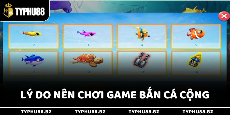 Lý do nên chơi game bắn Cá Cộng